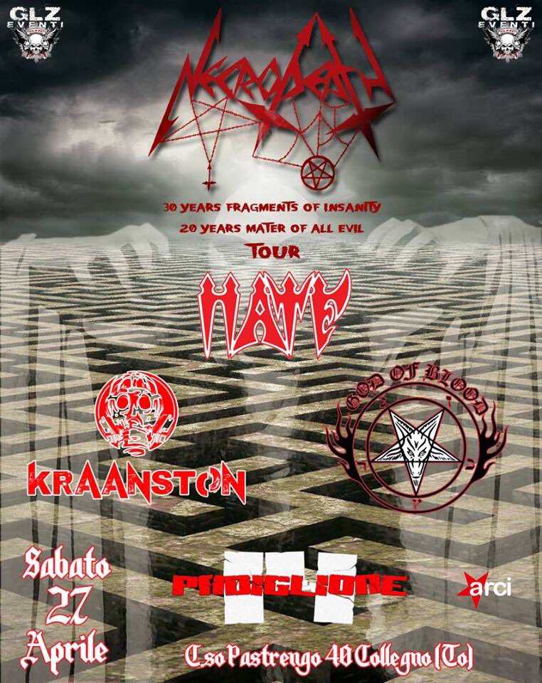 NecrodeathNews's tweet photo. SABATO 27 APRILE - TORINO
#necrodeath #official #thrashblackmetal #newalbum #nextgig #defragmentsofinsanity #since85 #italianthrashblackmetal #livetorino #peso #flegias #pier #gl https://t.co/Wh3Vh7Uw8i