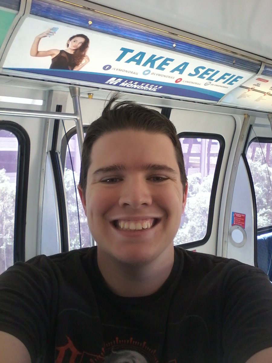 Doing what the sign says. #takeaselfie @lvmonorail