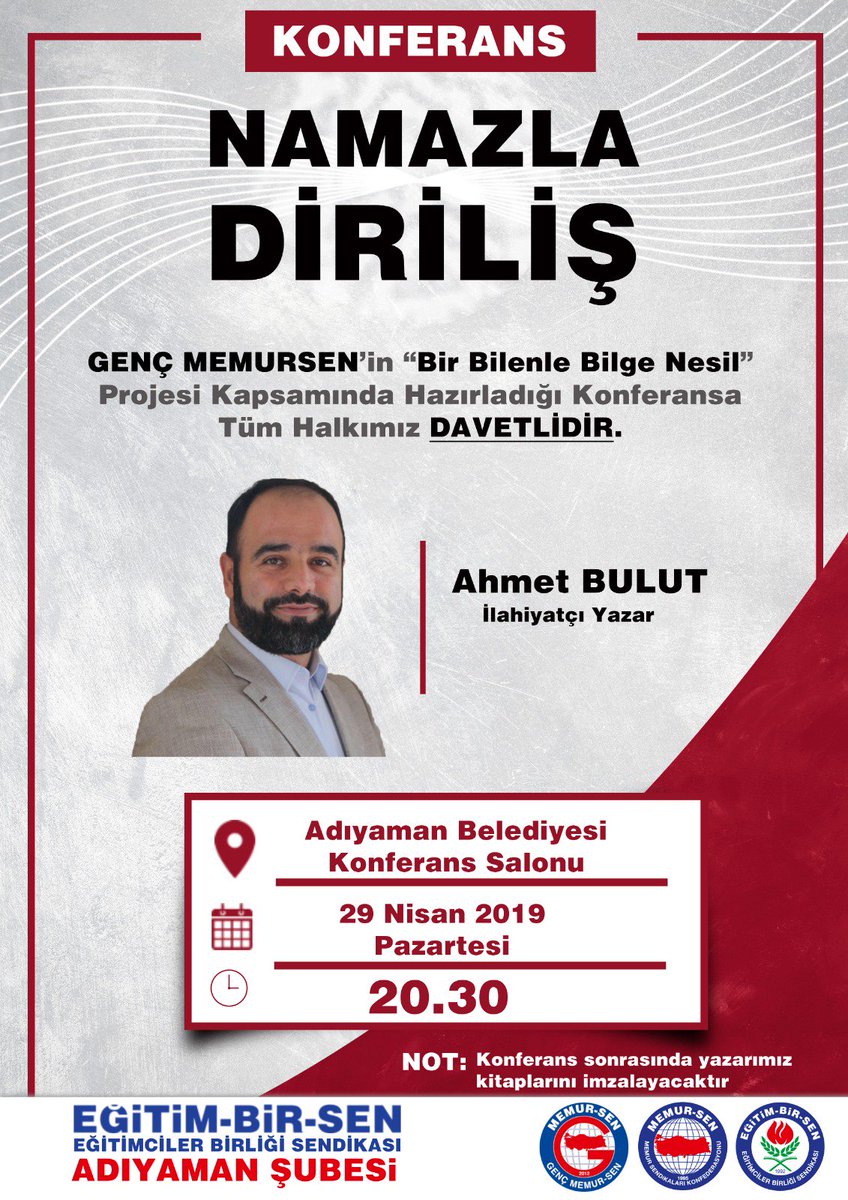 Şuurlu bir gençliğin inşasında emeği geçen herkese teşekkür ediyor, Allah dan muvaffak olmayı diliyorum
