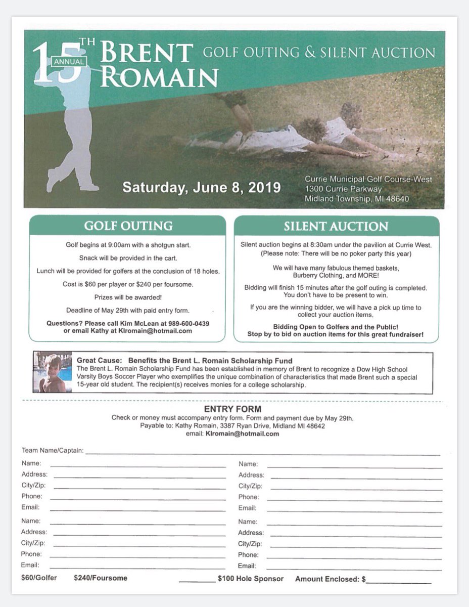 DowBoysSoccer's tweet photo. Sign up and get out to support this scholarship that directly benefits Dow boys varsity soccer players in their collegiate pursuits. https://t.co/gdeJ2nIn5v