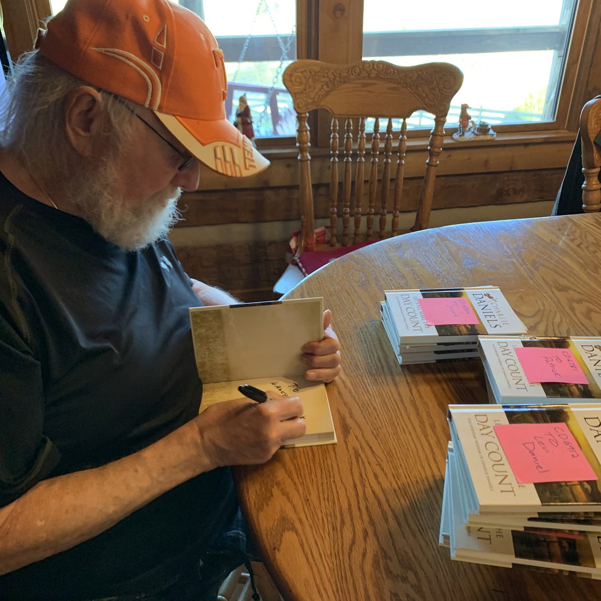 CharlieDaniels's tweet photo. Before the heart of his heavy touring season starts, Charlie is still personalizing copies of his newest book, "Let's All Make The Day Count," and his memoir! PLEASE make sure to specify who to personalize to at checkout. - TeamCDB/BW Shop Now: https://t.co/8DuLTItfI6 https://t.co/rQNtkmiYxy