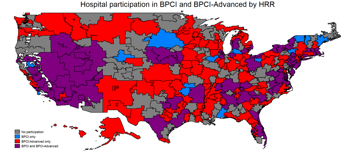 AmolNavathe's tweet image. And the geographic spread is greater in #BPCIAdvanced compared to #BPCI (classic). (3/5)