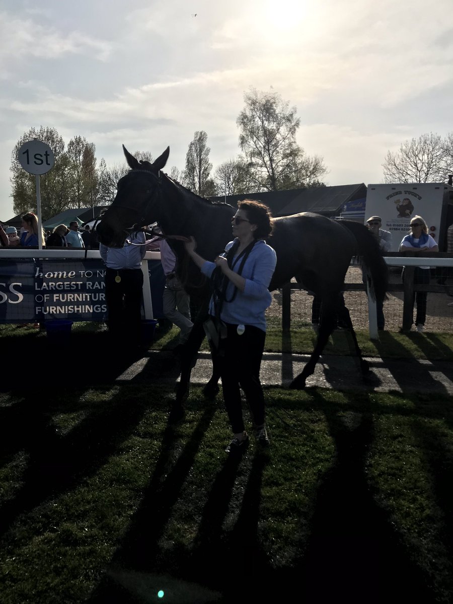 Delighted to have trained the #winner of the Queens Cup Hunterchase <a href="/FakenhamRC/">Fakenham Racecourse</a>. #silvergrove was #awesome and was given a great ride by #alexchadwick to overturn the favourite! Bonus points for training a winner for the wife too! <a href="/BaileysFeeds/">Baileys Horse Feeds</a> #gopointing