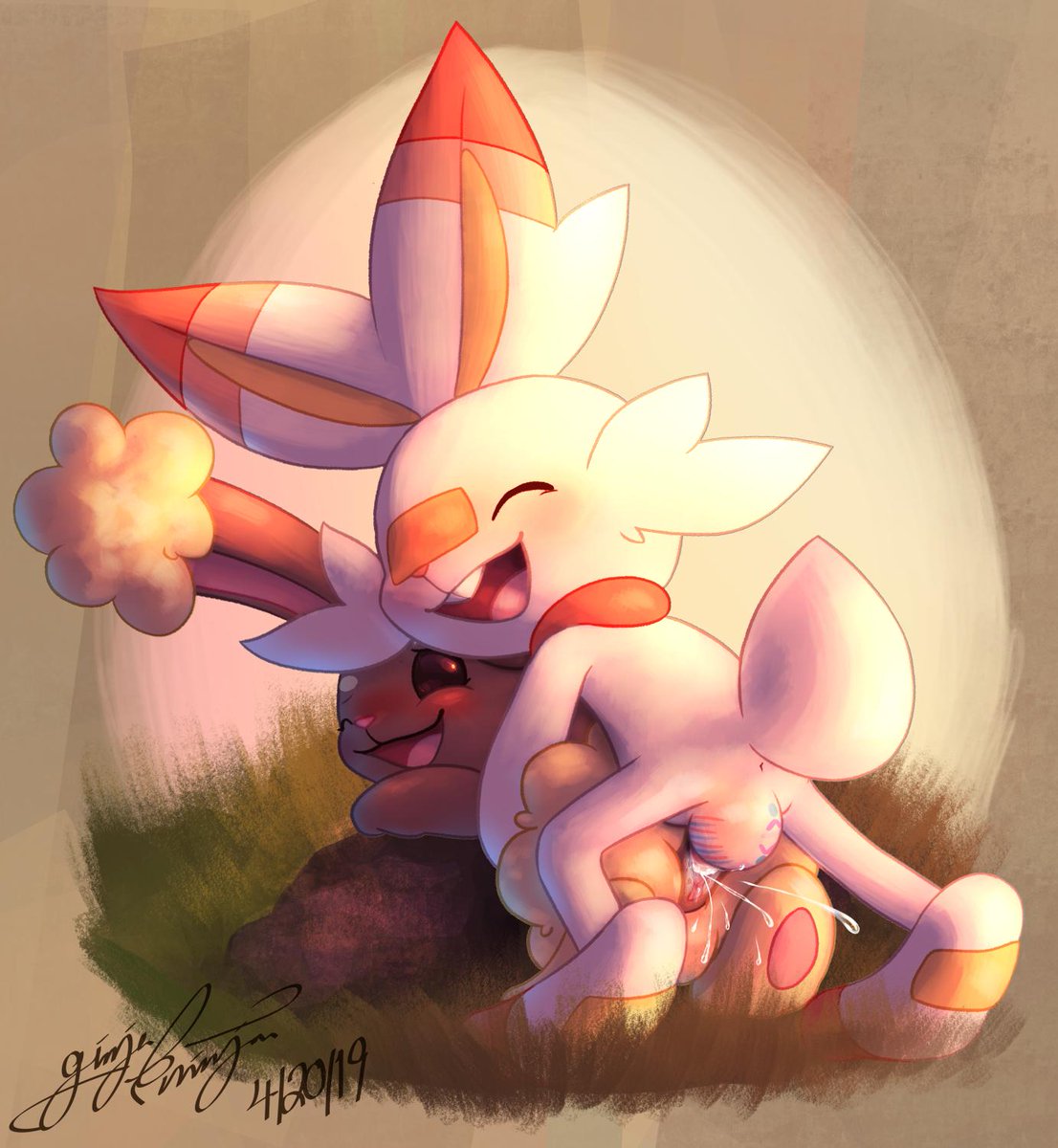 3c #Pokemon #Art #Practice #Scorbunny #Buneary #NSFW.