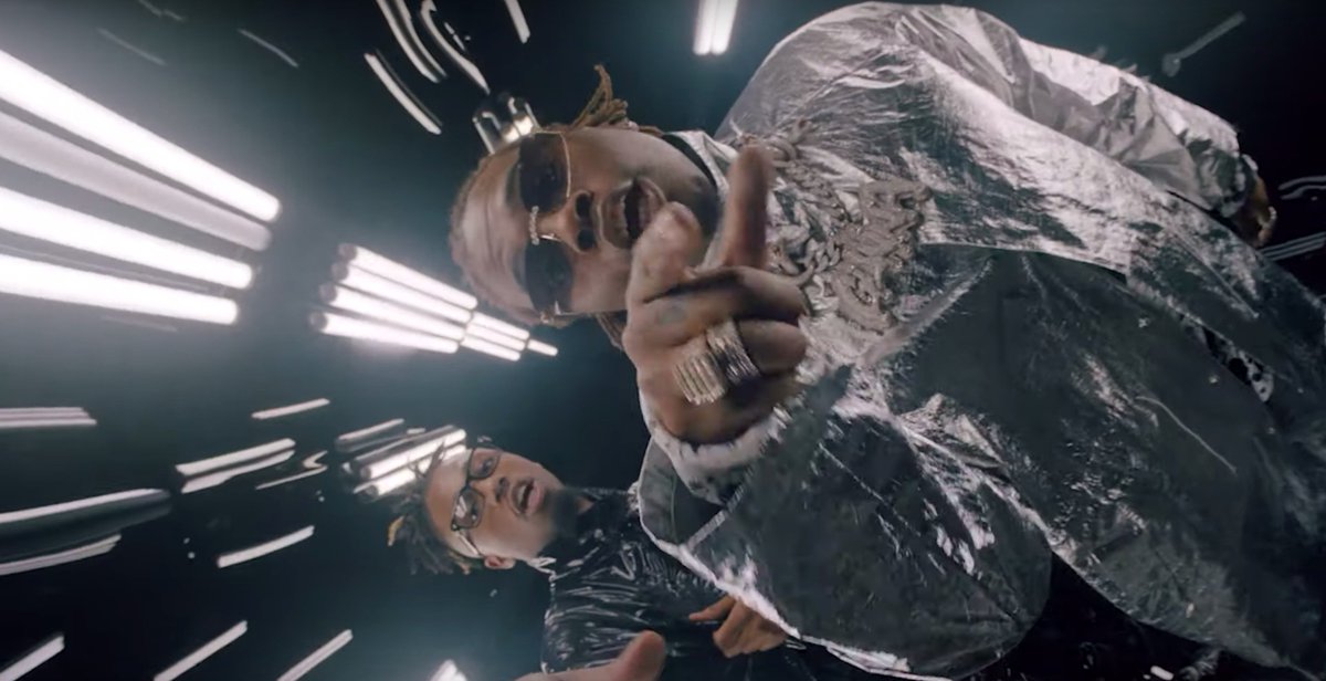 thefader's tweet photo. .@MetroBoomin and @1GunnaGunna make contact in the "Space Cadet" video https://t.co/LySrKF5v8u https://t.co/SlMm03dupL