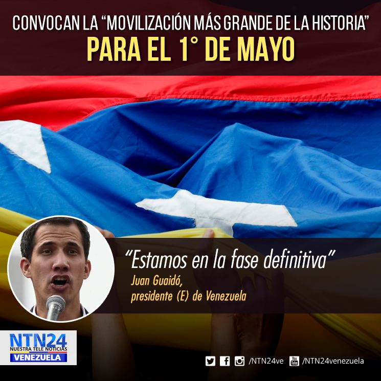 NTN24ve's tweet photo. Juan Guaidó insistió en que no habrá vuelta atrás luego de poner en marcha la Operación Libertad https://t.co/igyq0IqmN7 https://t.co/6Xi3Hijyst