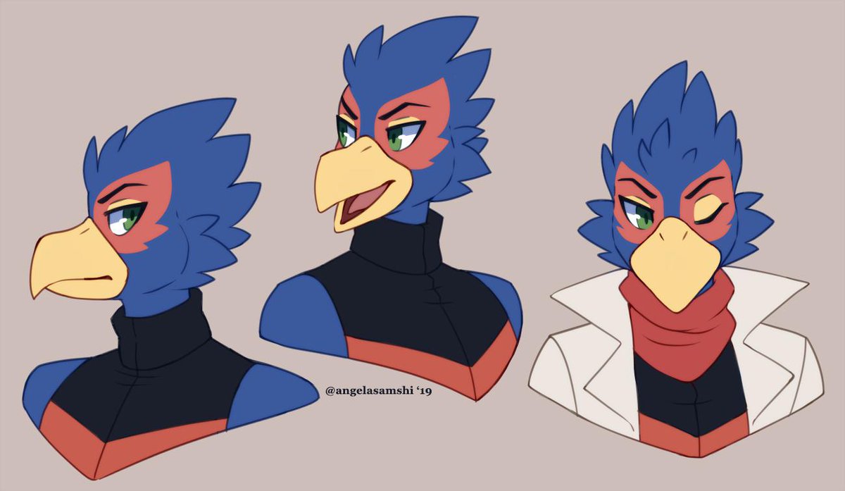 angelasamshi's tweet image. And here's the bird boy, Falco! 💫 Haven't really drawn him a lot, so this was fun! #StarFox