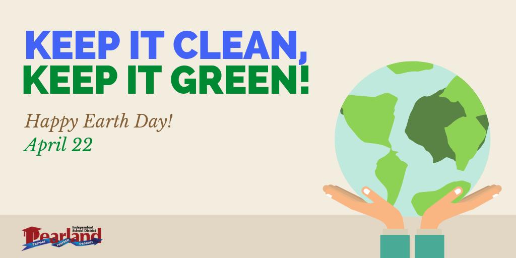 PearlandISD's tweet photo. Happy Earth Day! 🌎 What will you do today to protect our planet? #EarthDay https://t.co/K93ZAE4XSu