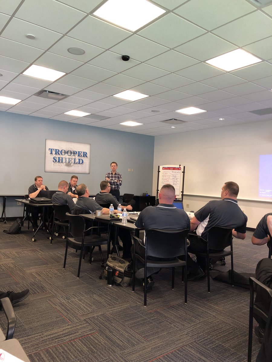 Sgt. McGeorge is attending the Public Safety Leadership Academy. A good lecture today from <a href="/MarkRWeaver/">Mark R. Weaver</a> on social media #Pataskala #PataskalaPD