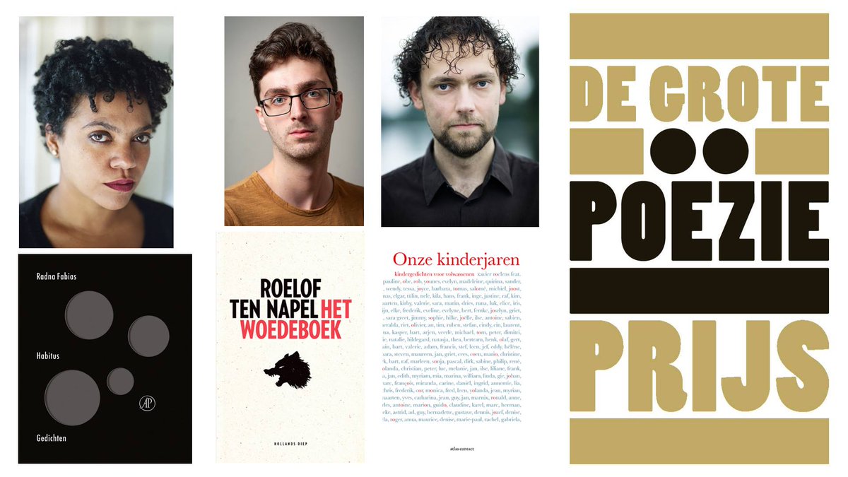 De Grote Poëzieprijs LIVE in Walhalla, nu zondag in Theater Walhalla Rotterdam. Elfie Tromp ontvangt Radna Fabias, Roelof ten Napel en Xavier Roelens, gastcolumn van Ellen Deckwitz, muziek Bruno Ferro Xavier da Silva. poezieprijs.nl/live_rotterdam…. Welkom!