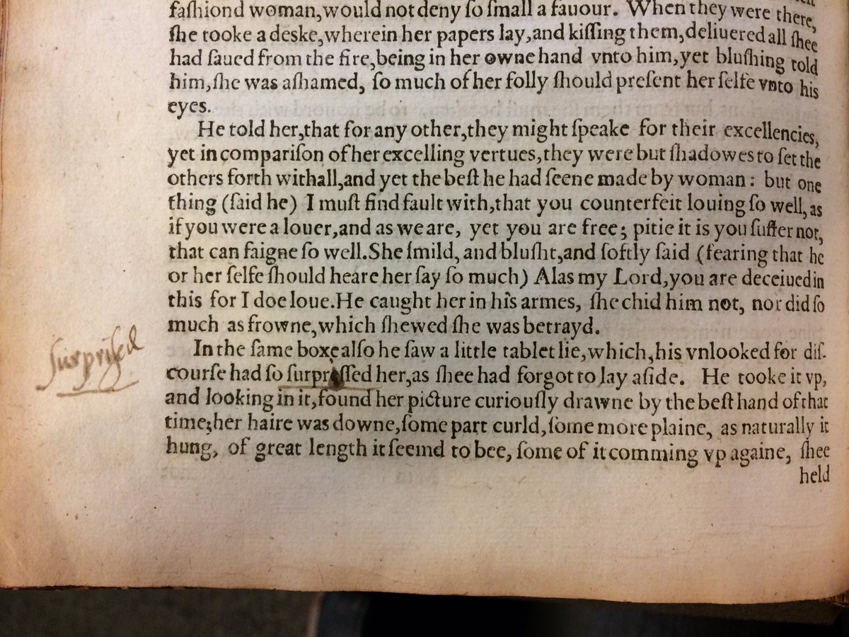 For supressed, read surprised [authorial correction in Mary Wroth's 1621 Urania, UPenn] #herbook #womeninthemargins