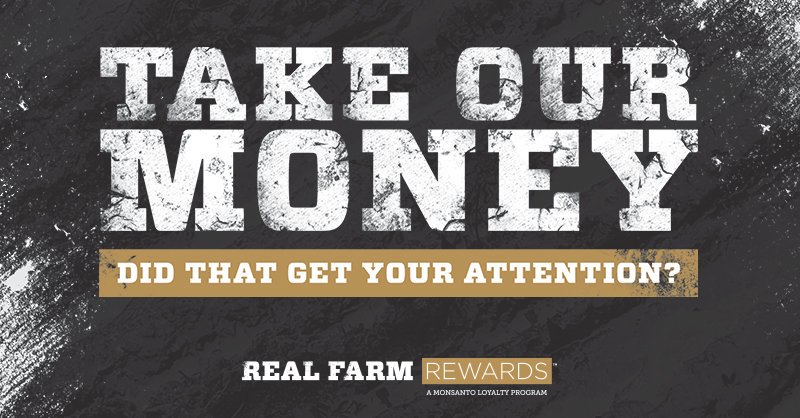RealFarmRewards's tweet photo. Get rewarded for all your qualifying #seed19, herbicides, tank mix and seed treatment purchases for #plant19 when you register for #RealFarmRewards before August 31st. https://t.co/JPs9DViXIn https://t.co/p1wczwK1Ns