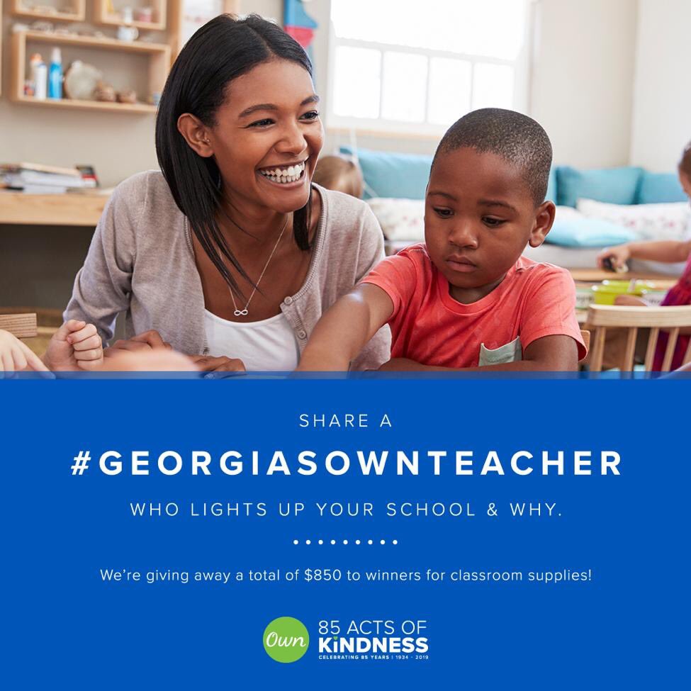 ATL Public Schools (@apsupdate) on Twitter photo We're excited to share that <a href="/GeorgiasOwn/">Georgia's Own Credit Union</a> will donate a total of $850 to up to 5 lucky APS educators! Nominate your favorite teacher today by posting why this person lights up your school! Use #GeorgiasOwnTeacher by 4/28! The posts with the highest mentions wins! <a href="/CarstarphenMJ/">Meria Carstarphen</a> We're excited to share that <a href="/GeorgiasOwn/">Georgia's Own Credit Union</a> will donate a total of $850 to up to 5 lucky APS educators! Nominate your favorite teacher today by posting why this person lights up your school! Use #GeorgiasOwnTeacher by 4/28! The posts with the highest mentions wins! <a href="/CarstarphenMJ/">Meria Carstarphen</a>