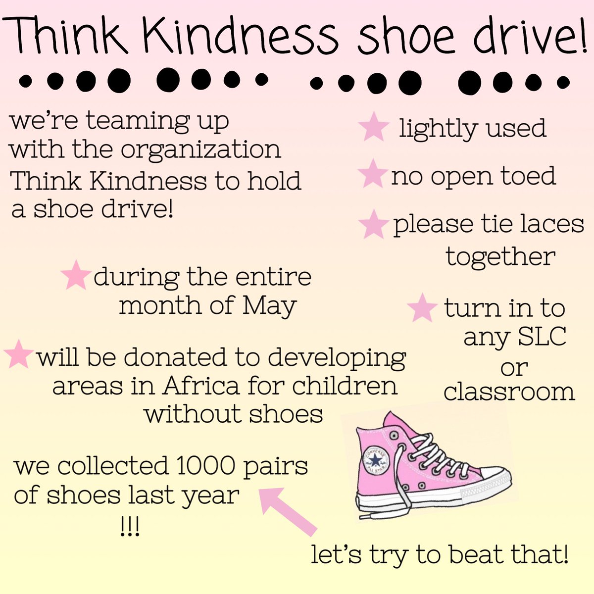 RealUnclePat's tweet photo. Hey Patriots! There will be a shoe drive for the entire month of May. Spread the word! 👟 https://t.co/ZpSJZPHUnT