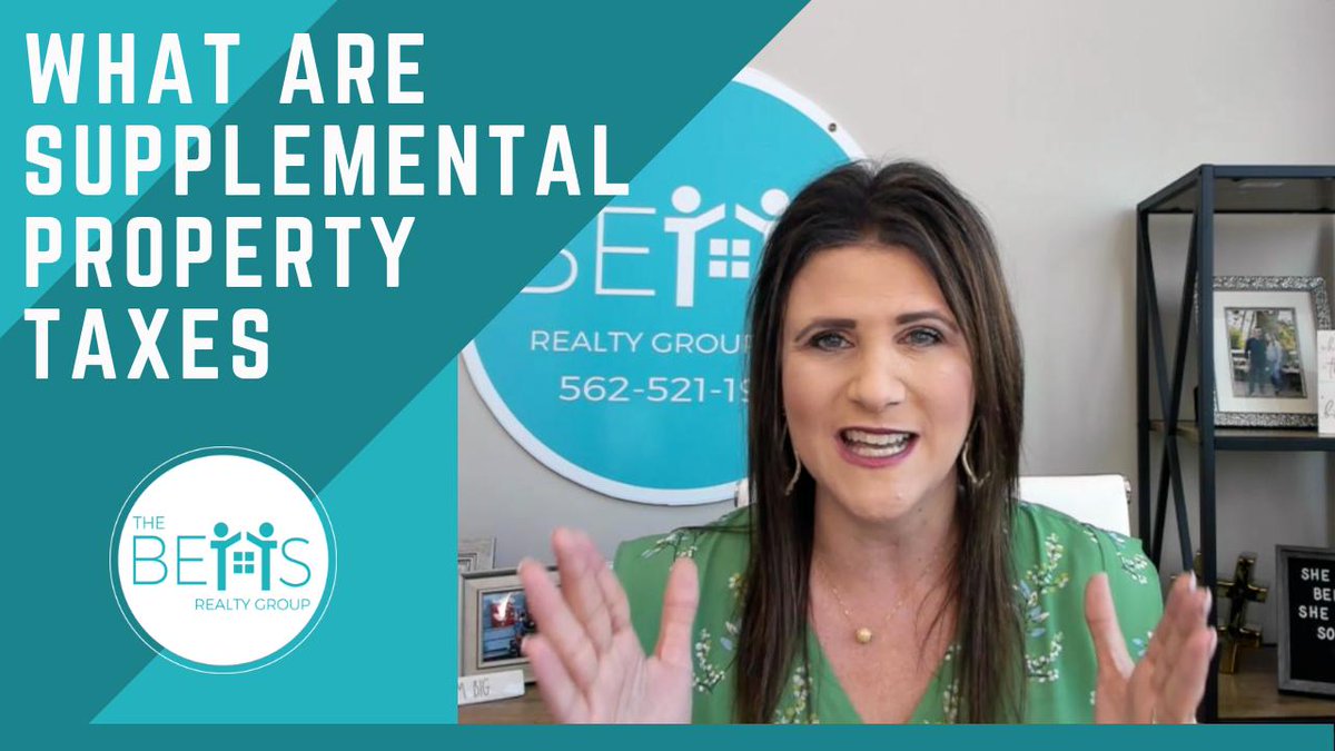 bettsrealtygrp's tweet photo. Have you been educated about supplemental property taxes? 🤔

Broker Barb breaks down what supplemental property taxes are and how you can better prepare yourself in the future. If you live in LA County, we highly recommend you watch this video. 

⬇
https://t.co/eJ4yJd6ekb https://t.co/GwpqbWqAxS