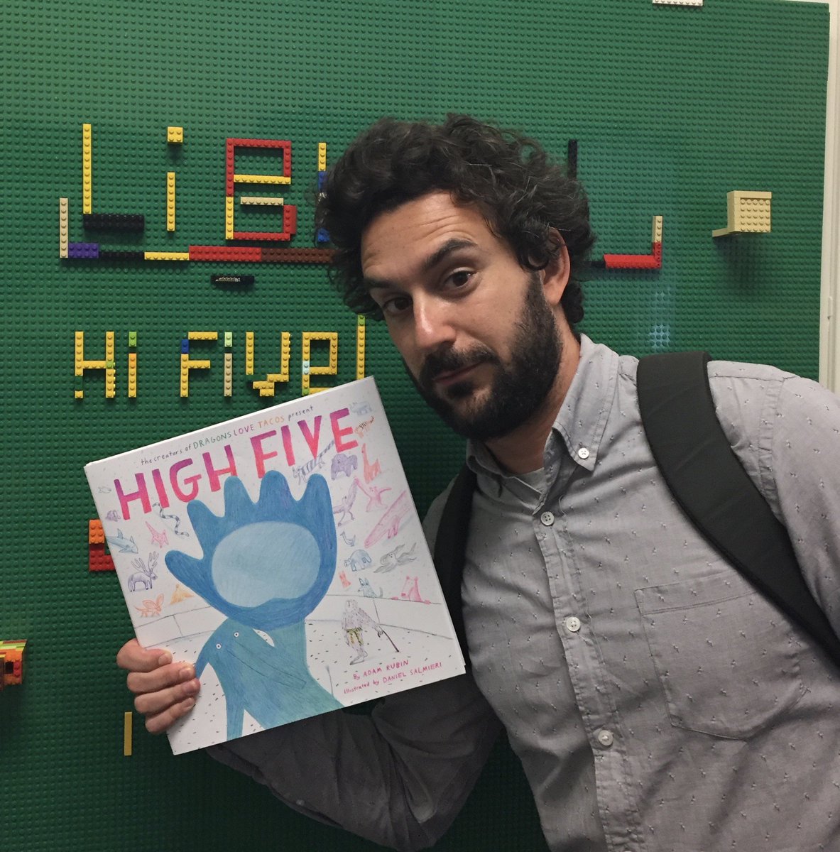 LatinLibrarians's tweet photo. Thanks to Adam Rubin @Rubingo for sharing his artistic process as well as his new book High Five with our lower school! Our kids had a blast! https://t.co/M6DGgY6C4J