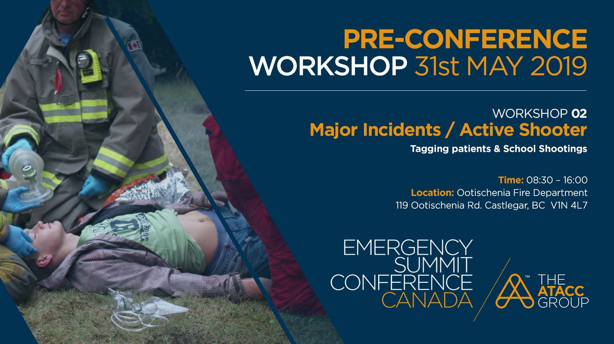 ATACC Group Emergency Conference Pre-Conference workshop filling up fast... a hot topic this year will be Major Incidents / Active Shooter. Plenty of discussion to be #ruraltaskforce implementation. @ATACCGroup @ATACCFaculty @SijoGaryFoo @NelsonStarNews