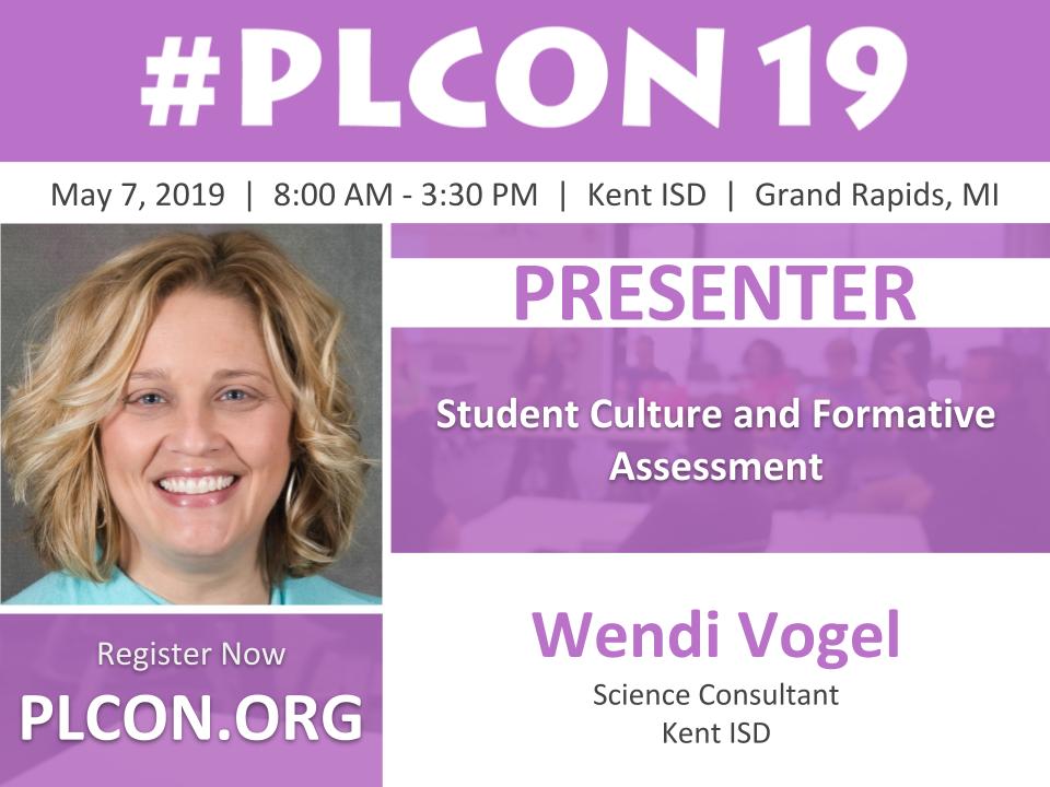 plconference's tweet photo. Interested in an open conversation about sociocultural considerations with formative assessment? Join @VogelWendi at her #PLCON19 roundtable to engage in dialogue around how the assumptions we make can interfere with learning. Register now at https://t.co/weS0uuIQpr. @NGSS_tweeps https://t.co/XyuszgJVRL