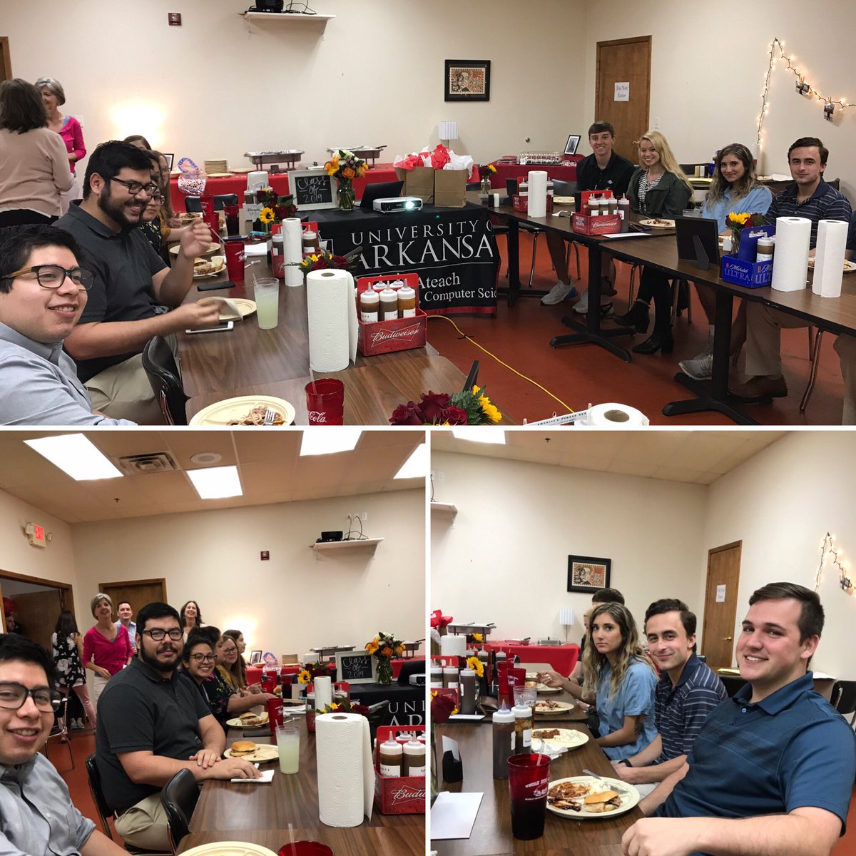 TeachEd_UA's tweet photo. Loved visiting UATeach interns during their end of year celebration! #HogsLoveTeaching https://t.co/GytzAh8BVj