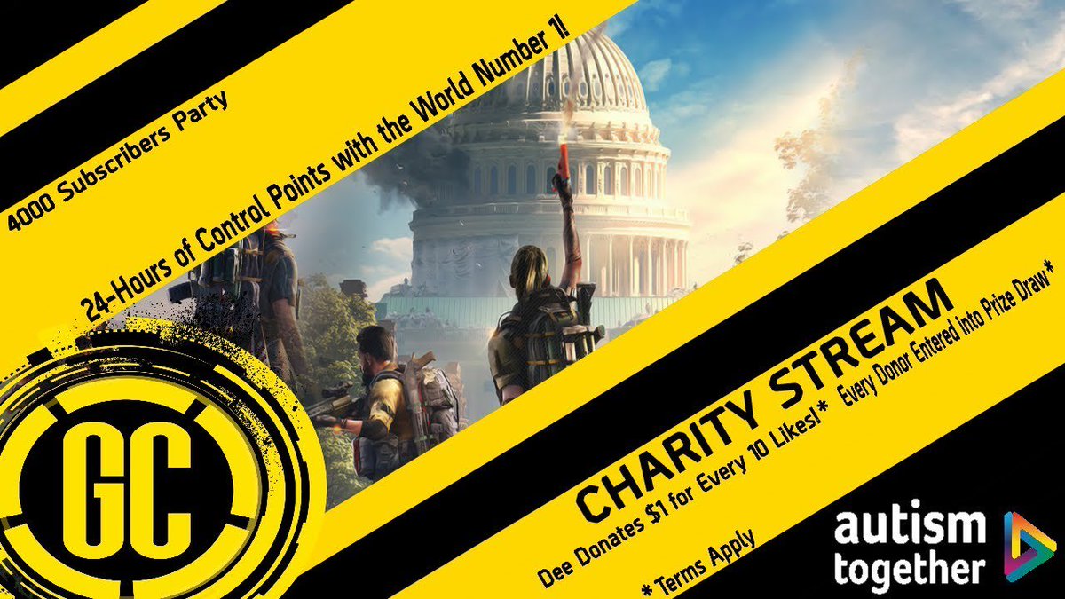 GCROCK6's tweet photo. Video: https://t.co/Paqo8HoECh
Write Up: https://t.co/gt9sPseVRS
Just Giving: https://t.co/XxBzHVjRvq

All you need to know about this Fridays 24-Hour Charity Stream. Thank you for 4000 subscribers! @TheDivisionGame #TheDivision2 #ControlPoints #24HourStream https://t.co/15M9d1ocAH