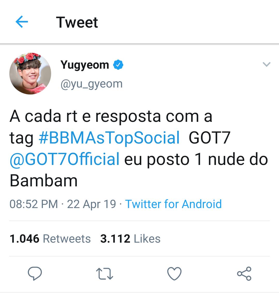 got7tweetando's tweet photo. Quem tá falando é o Yugyeom viu 

#BBMAsTopSocial  GOT7 @GOT7Official https://t.co/g7TkDZqfns