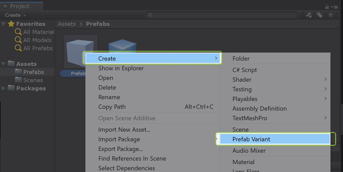 VDCafe's tweet image. Prefab Variants are variations of a prefab that are saved as a separate asset. Right-click on a prefab asset and choose &apos;Create -&amp;gt; Prefab Variant&apos; to create a prefab variant of that prefab. #UnityTips #Unity3d #NestedPrefabs #GameDev

Learn More: visualdesigncafe.com/guides/ultimat…