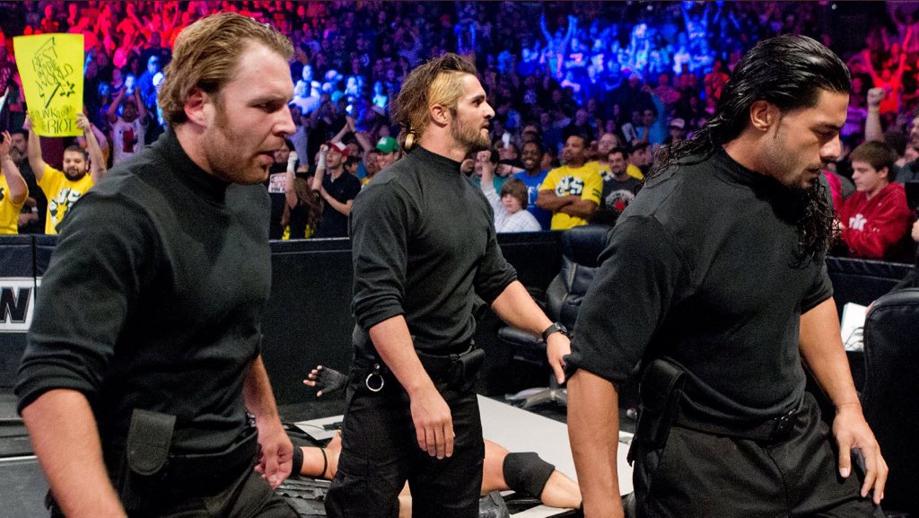 WokenMyers02's tweet photo. When we thought it would last forever #TheShieldsLastStand #TheShieldsFinalChapter @WWERollins @WWERomanReigns @TheDeanAmbrose https://t.co/VMOyuesbM6