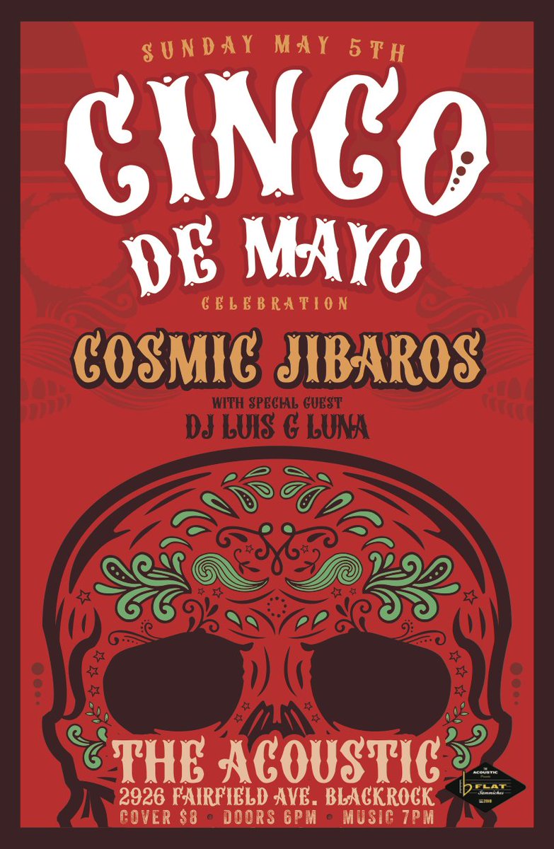 CosmicJibaros's tweet photo. Check out at this amazing poster created for us by @tomgrin Will you be joining us for Cinco De Mayo? https://t.co/Bat3li7Xxv