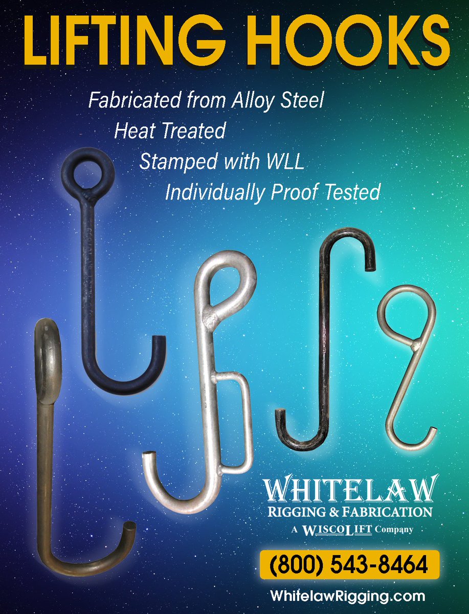 WhitelawRigging's tweet image. #JHooks, #SHooks, #Paintline #Hooks to order at Whitelaw Rigging and Fabrication. Contact our Sales Specialists at (800)543-8464 or email us at sales@whitelawrigging.com.
#construction #hooks #anchor #bolts #industrial #manufacturer #fabrication