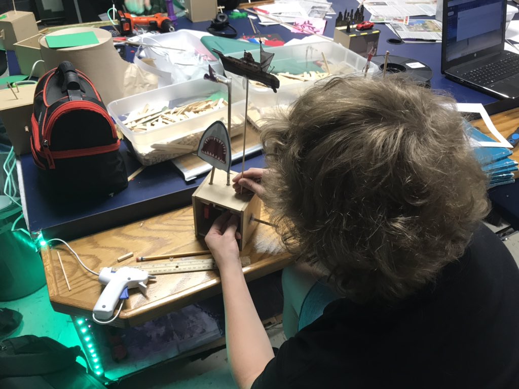 LiberatorsNOW's tweet photo. Engineering students are building some great Autamatas today! They’re applying many of the principles they’ve learned in class this year. #GoLiberators https://t.co/hGhTtoJXMF