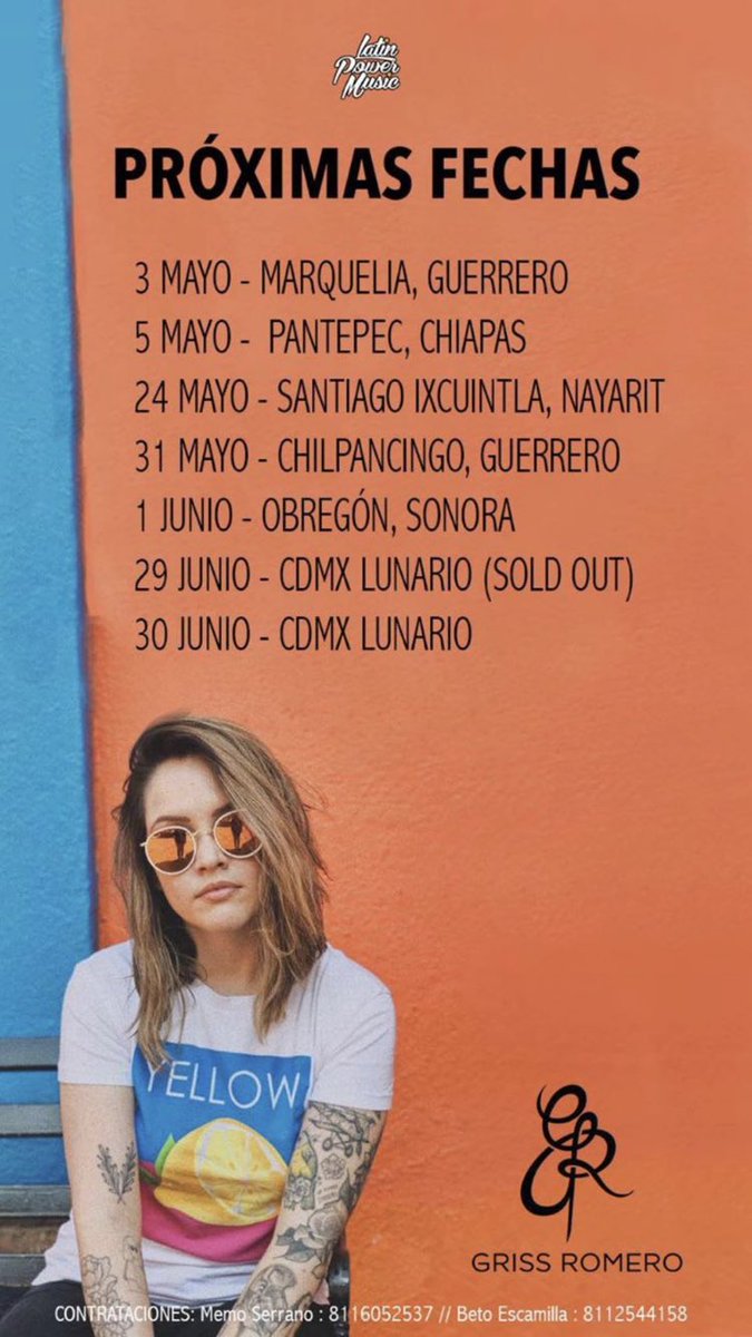 TeamMtyGR's tweet photo. Fechas @GrissRom ❤️🙌🏾 https://t.co/tgOkKM1w8W
