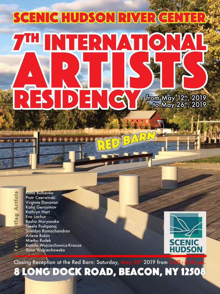 kwojciechowicz's tweet photo. My artworks will be exhibited at the 7th International Residency in Beacon! ๐๐โค๏ธ๐ Thank you, Basha Maryanska for making this happen! #beacon #usa #artistresidency #artresidencies #kamaarts #kamilawojciechowiczkrauze #bashamaryanska #ny #newyork #redbarn #longdock #visualarts https://t.co/I0mOKRWiUt