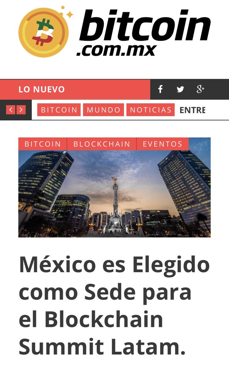 BlockSummitLA's tweet photo. Agradecemos la nota publicada por nuestro Media Partner @mexico_bitcoin en base a nuestra 3ra edición de Blockchain Summit Latam #BSLMEX2019🇲🇽 el 4-5 de julio en CDMX.

🎟 Adquiere hoy tus tickets con 50% de descuento 👉🏻 https://t.co/wbPjMLcp1R https://t.co/TaLtGF63Ys