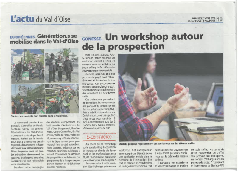 Starlabs_RPF's tweet photo. Le saviez-vous ? Nous avons eu une parution dans le journal @echoregional95 sur notre workshop du 18 avril portant sur le social selling
Pour + d'infos 👉https://t.co/1dbv8mEScC via @actufr #SocialSelling #Entrepreneuriat #Innovation #Numérique https://t.co/lBs05StuN8