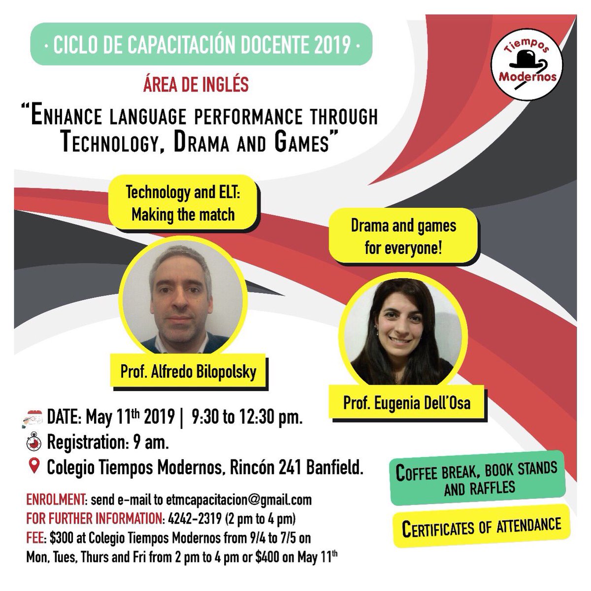 CTModernos's tweet photo. CICLO DE CAPACITACIÓN DOCENTE - Área de Inglés. ¡Los esperamos! https://t.co/0Uh0FZlDnF