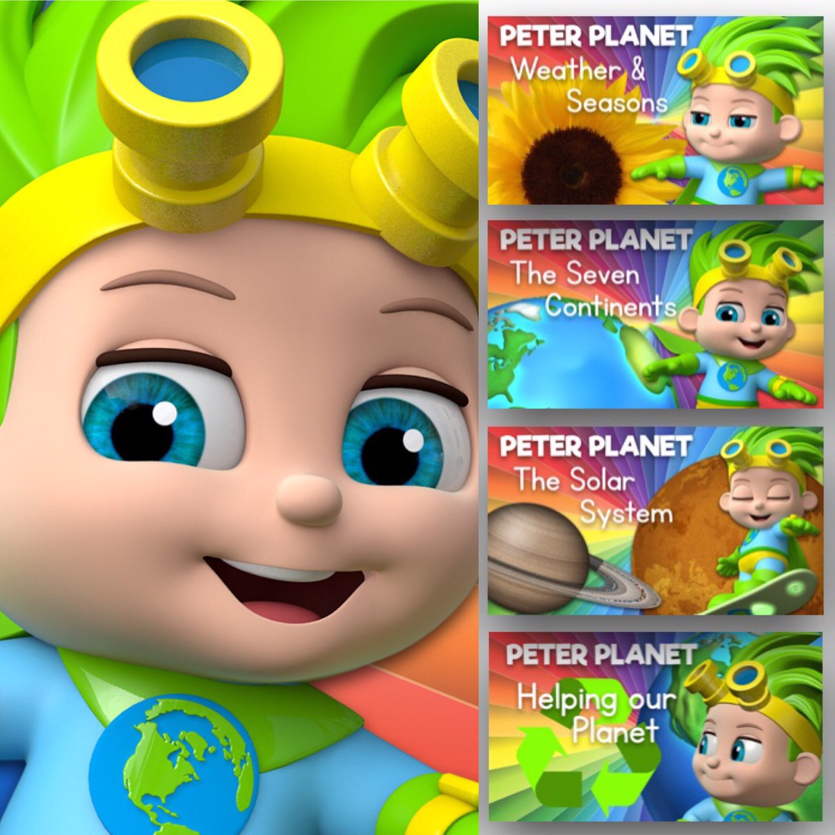 “Happy Earth Day” from Peter Planet ... #understandingtheworld is so important for children during their early years! #earthday #supergeekheroes #learningisfun #eyfs Check out these four fab early learning missions <a href="/ToonGoggles/">Toon Goggles</a>
