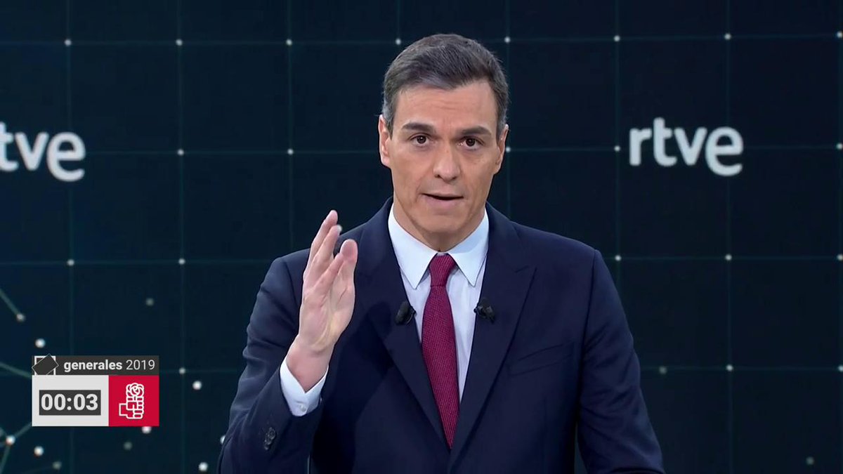 /❤️<a href="/sanchezcastejon/">Pedro Sánchez</a> en #ELDEBATEenRTVE: Escucharemos dos historias: la derecha dice que España iba bien hasta que llegaron los malvados socialistas.

El #PSOE ha puesto rumbo a una #España de justicia social, limpieza, convivencia y para desterrar la corrupción.