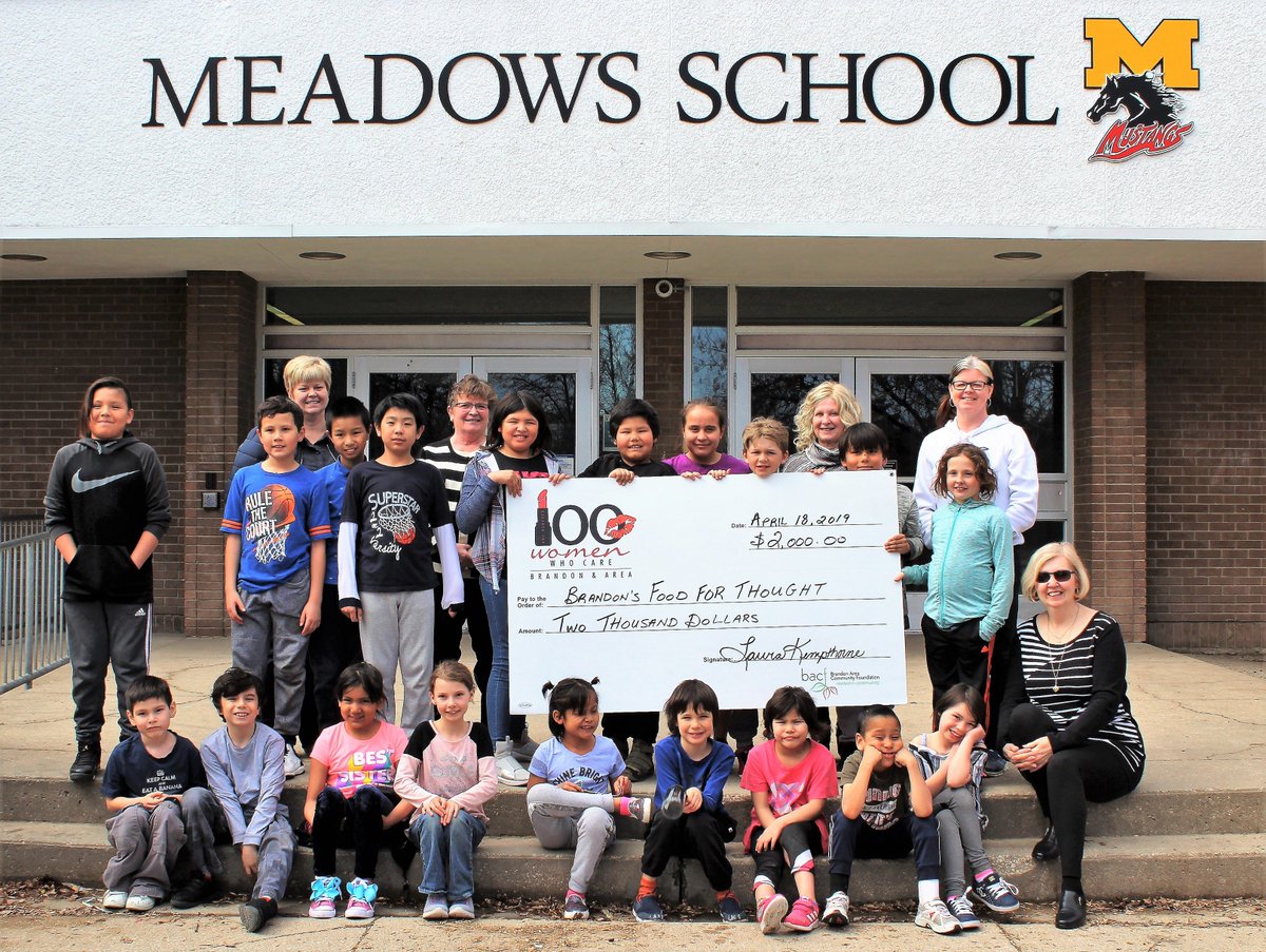 <a href="/100WomenBdn/">100WomenBrandon</a> awarded <a href="/BrandonsFoodfo1/">Brandon’s Food for Thought</a> $2000.00 <a href="/Meadows_BSD/">Meadows School</a>