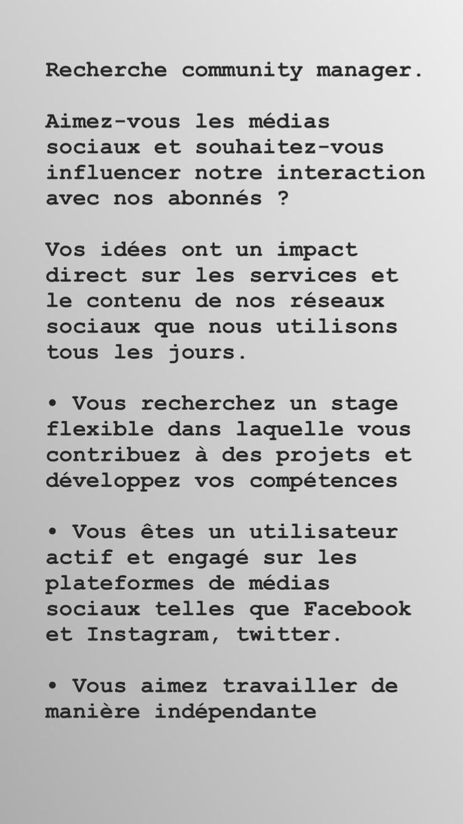 Jans_steeve's tweet photo. Recherche community Manager ⚠️ https://t.co/wrZb97Qdkj