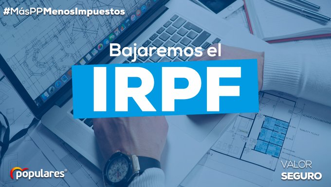 PPBarajas's tweet photo. 📺 Pablo Casado:”Bajaremos el IRPF por debajo del 40% y el impuesto de sucesiones por debajo del 20% y extenderemos la tarifa plana de los autónomos"
#ELDEBATEenRTVE  #ValorSeguro🇪🇸 @pablocasado_
@populares https://t.co/tRvo1pCUo2