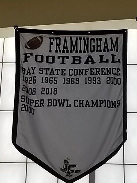 FramGridiron's tweet photo. Check out the new addition to the banner in the FHS gym. 🦅🏈🦅 @FHSFlyersSports @FramSource @FHSFlyers https://t.co/odkO9PaWMz