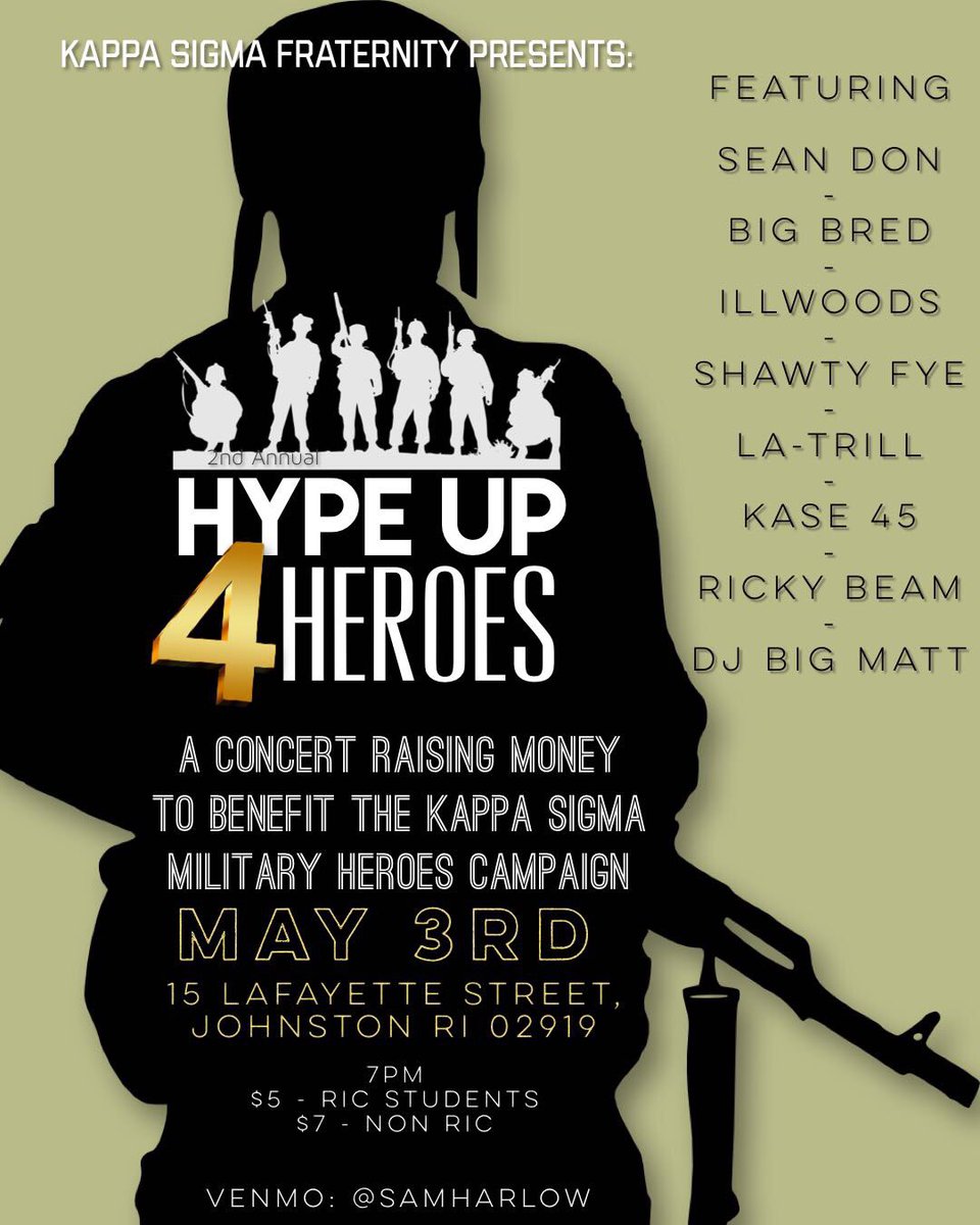 Pop out to our hype up for heroes concert! Dm for tickets!!! #hypeup4heroes