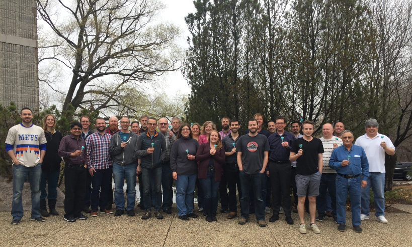 JimDougWilldan's tweet photo. Although a breezy 46 degrees here in MN today, we dodged the raindrops long enough for a group picture.
Please notice the earth-shaped lollipops! 
Thank you team and clients for all your work to preserve our shared natural resources! #energyefficiency #mncleanenergy #cleanenergy https://t.co/3cMxryz0ez