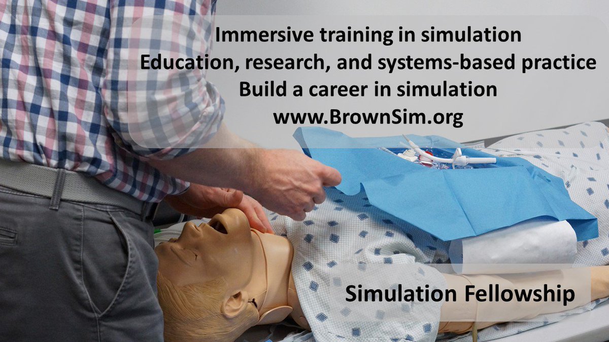 JSchuurMD's tweet photo. 2/2 The Medical Simulation Fellow will develop skills in education, research, and systems based practice.  The fellow will be sponsored by the Department of Emergency Medicine in a mixed clinician/educator/researcher position.
Fellowship director: @AndyMusits https://t.co/FpBwC1UTUj