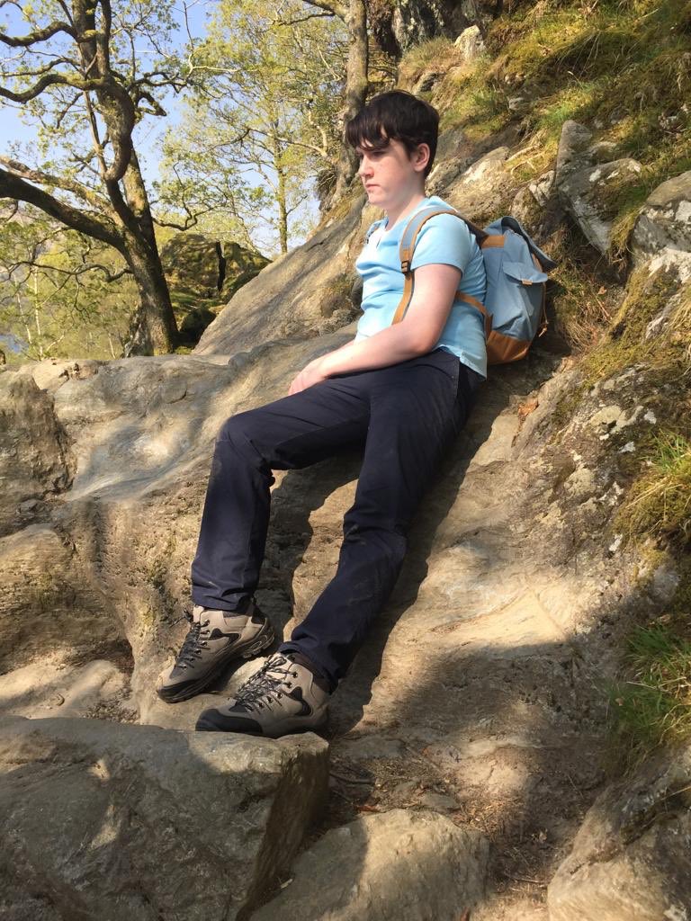 Nephew trying out a bit of the west highland way with me ❤️.  He’ll smash the whole thing next year!