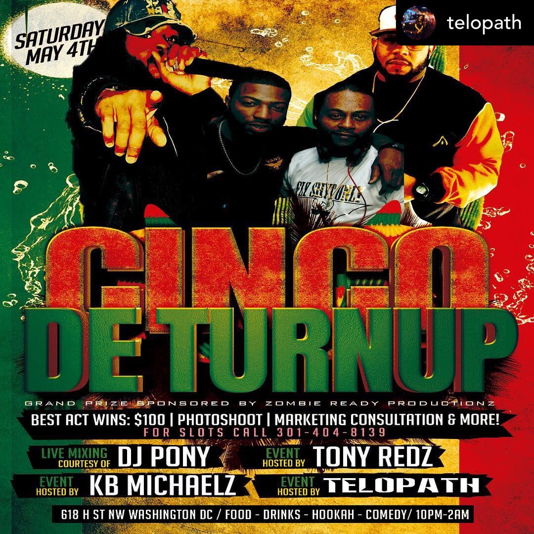 May 4th come out as we turn up again in Chinatown Dc “Cinco De Turn Up” @tonyredz247 @telopath @kb_michaelz @izdjpony or @kb_michaelz!
#telos🌎 #telopathtv #realyaadmantv #realyaadmantv #reggae #hiphop #fusion #rasta #rebel #myjamaicansoul #nowornever #timeisnow