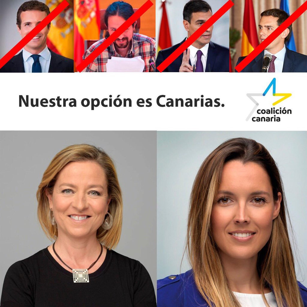 isaaccastellano's tweet photo. 📺❌🇮🇨 Tras casi media hora de #ELDEBATEenRTVE lo único que hemos visto es a cuatro hombres intentando lucirse para engatusar a su electorado. @anioramas y @MariaFdezPerez son dos mujeres que sólo persiguen lo mejor para #Canarias. Es nuestra opción porque #LuchamosporCanarias. https://t.co/a26Z6Vfflj