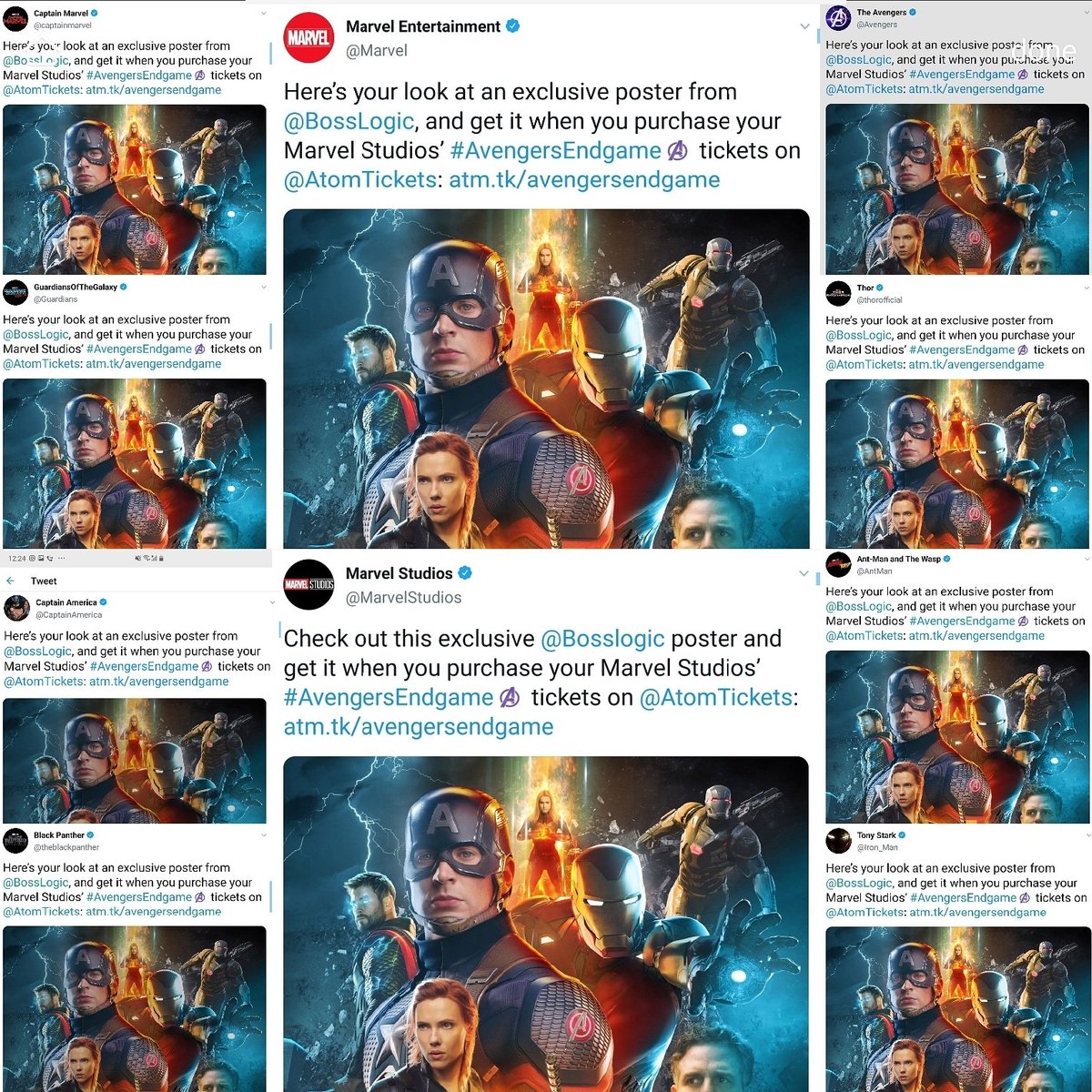 This is so freaking crazy to me, on already such a special day for my career, marvel go and do this, I'm forever humbled by this, means literally the world to me. Thank you, to all you, thank you. 🙏❤️ #avengersendgame