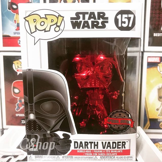 funko pop red chrome darth vader
