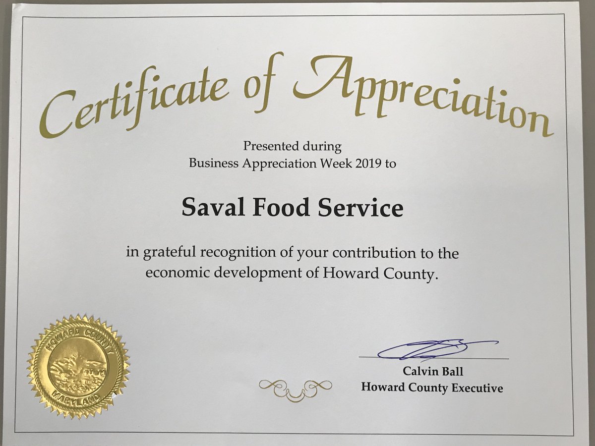 SavalFoods's tweet photo. Thank you to Howard County for your recognition during Business Appreciation Week!
#HowardCounty #BusinessAppreciationWeek #SavalFoods https://t.co/MCoXNwl8vV